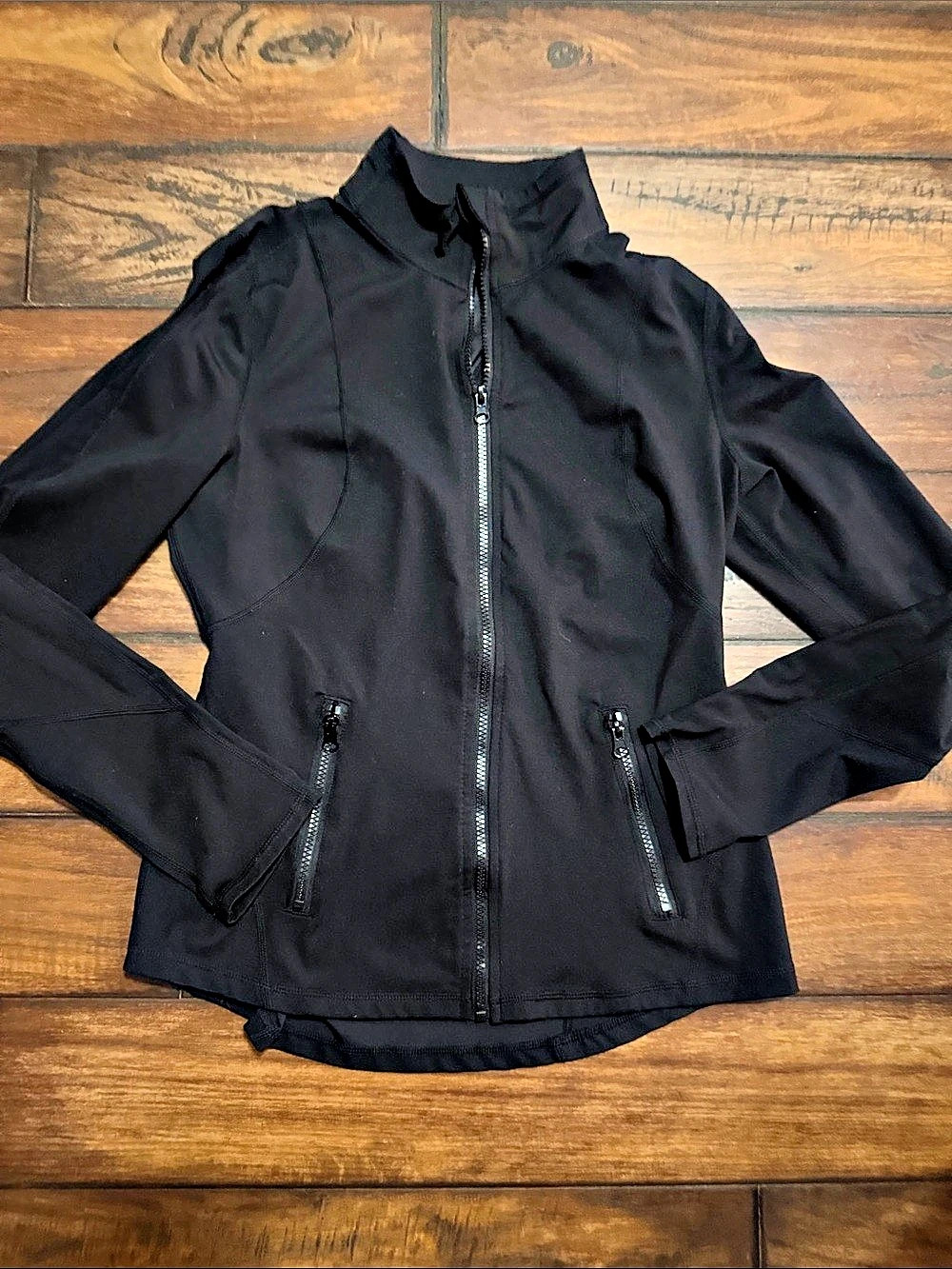 90 Degrees by Reflex Like New Jacket Black Full-Zip Utility Jacket